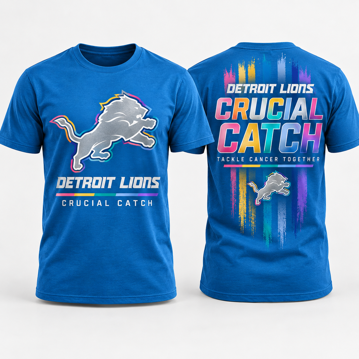 Detroit Lions 2026 Crucial Catch Honolulu Spectrum T-Shirt