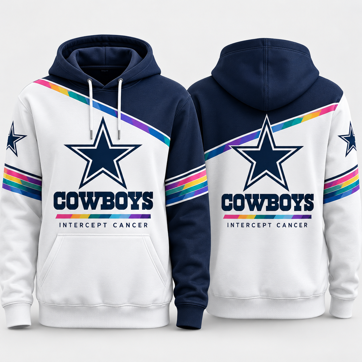 Dallas Cowboys 2026 Crucial Catch Navy White Unity Pullover Hoodie