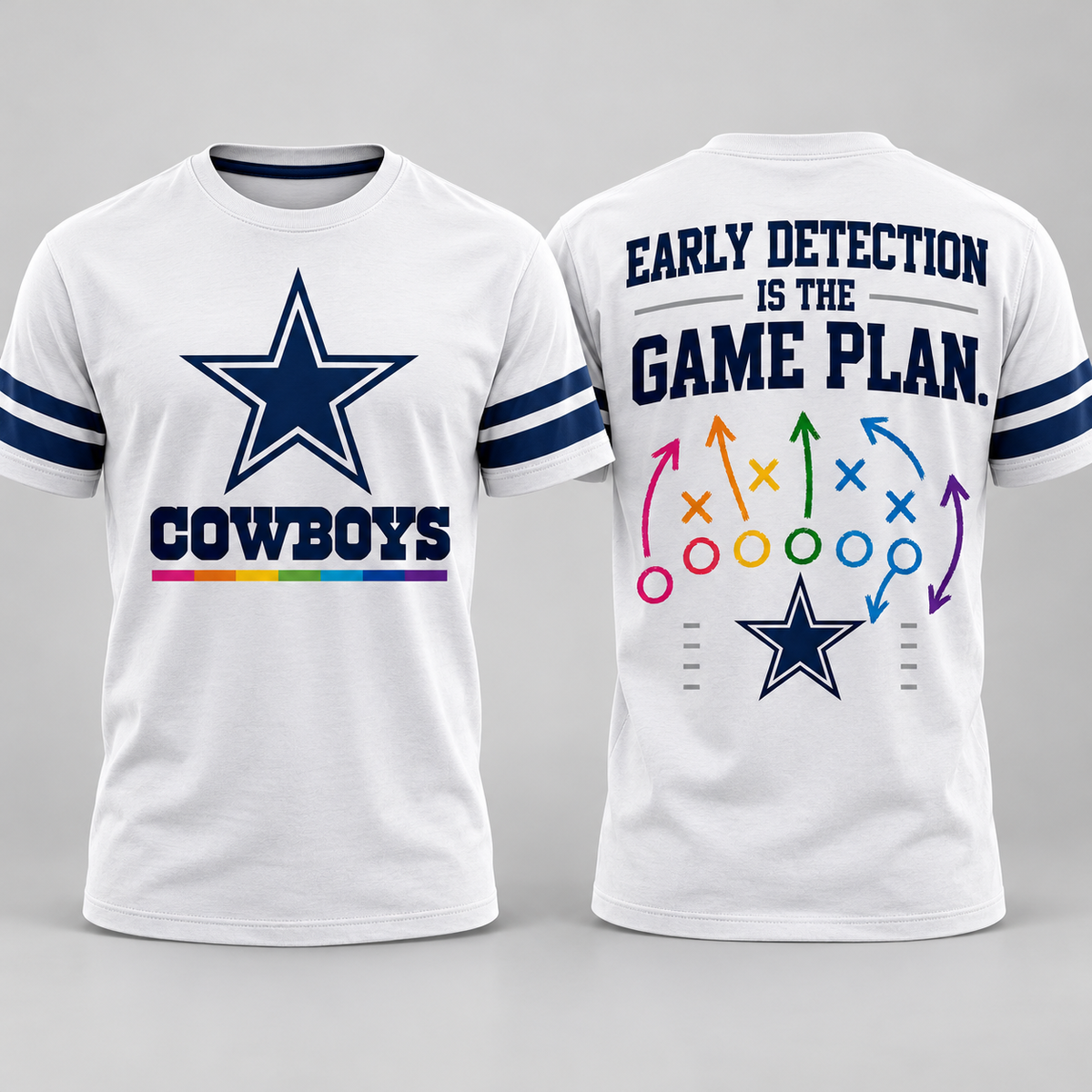 Dallas Cowboys 2026 Crucial Catch Early Detection Game Plan T-Shirt