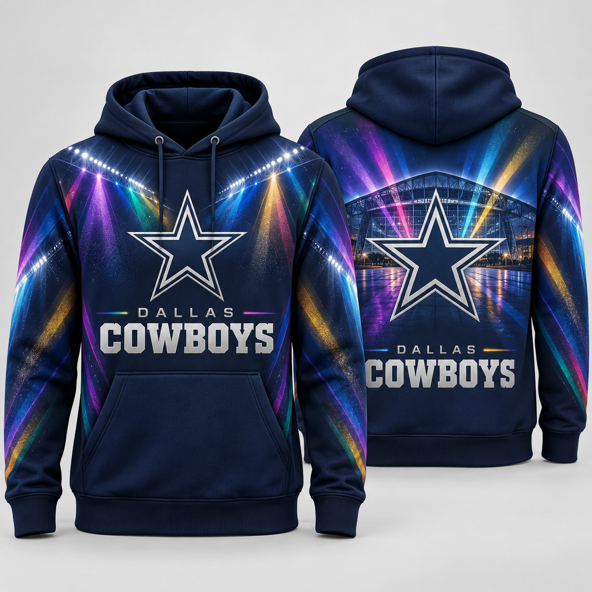 Dallas Cowboys 2026 Crucial Catch Arlington Lights Pullover Hoodie