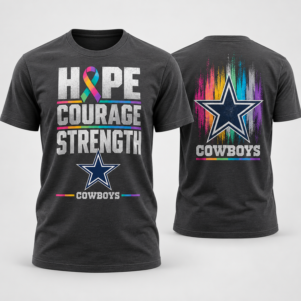 Dallas Cowboys 2026 Crucial Catch Hope Courage Strength T-Shirt