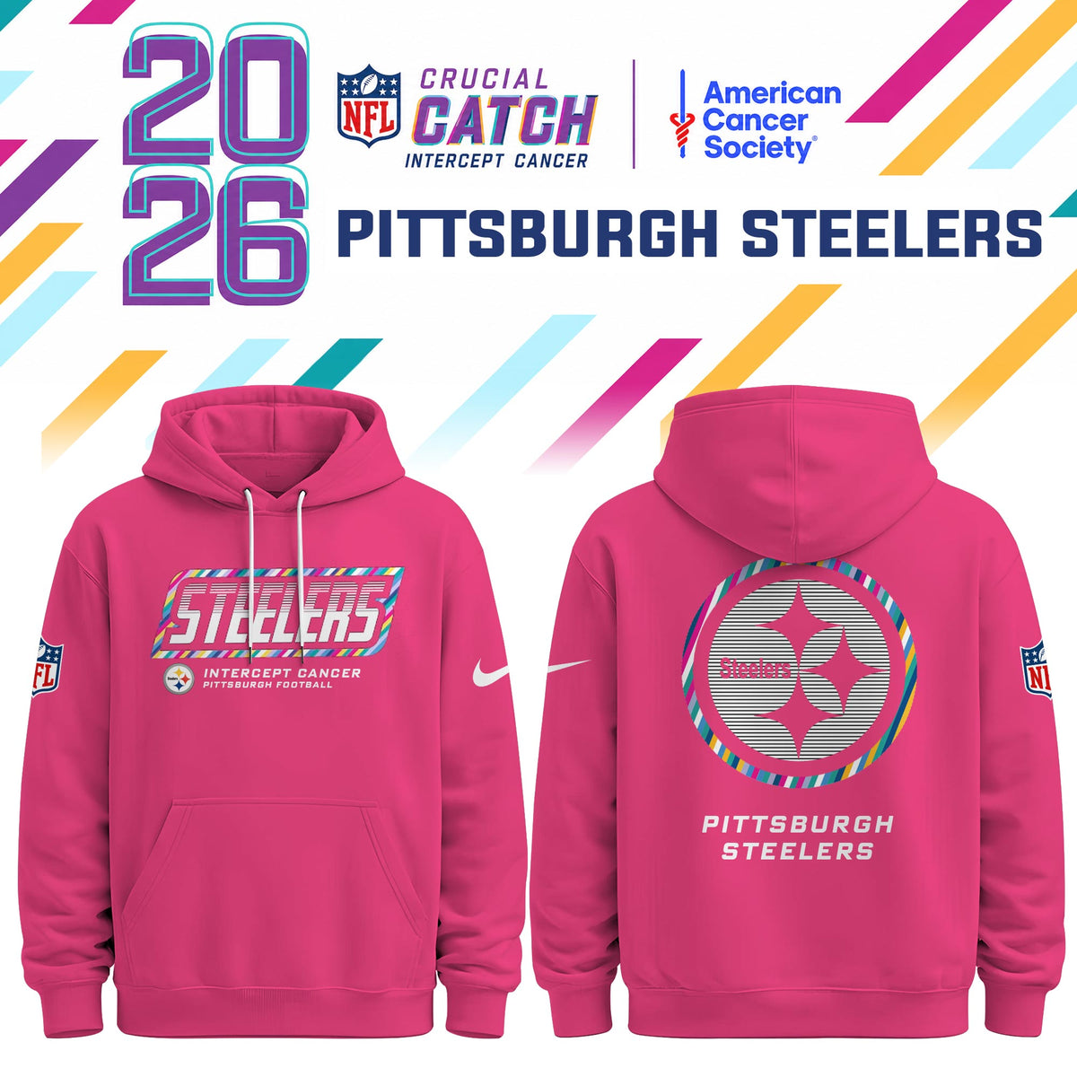 Pittsburgh Steelers Special Pink Crucial Catch 2026 Limited Edition Hoodie