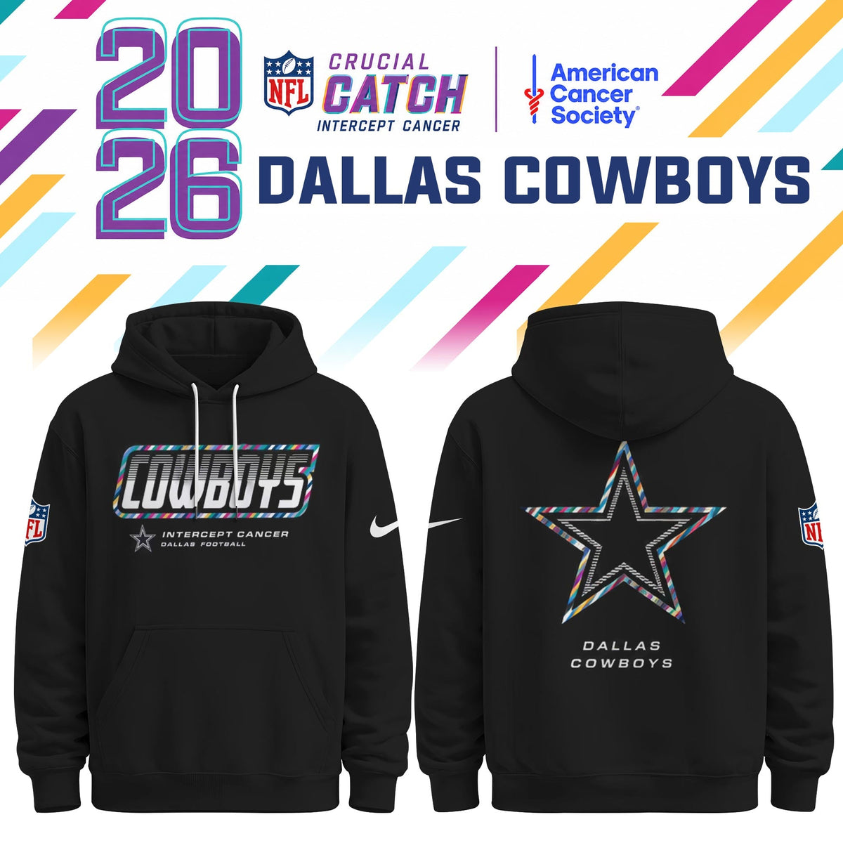 Dallas Cowboys Special Black Crucial Catch 2026 Limited Edition Hoodie