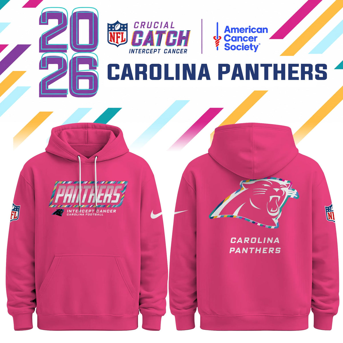 Carolina Panthers Special Pink Crucial Catch 2026 Limited Edition Hoodie