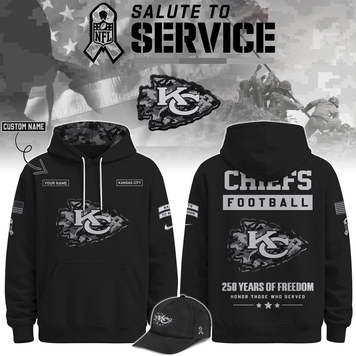 KC Veterans Day Limited Edition Hoodie Limited Edition + Selling Out Fast V2