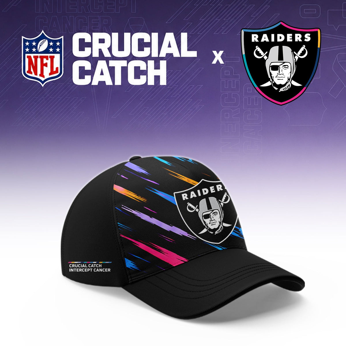 Las Vegas Raiders Football 2026 Crucial Catch Limited Pink Hoodie, No one fights alone!