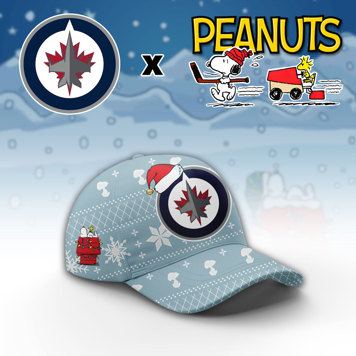 ....Winnipeg Jets x Peanuts 2026 Christmas Limited Edition Hoodie NN