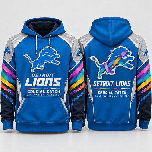 Detroit Lions 2026 Crucial Catch Honolulu Spectrum Pullover Hoodie