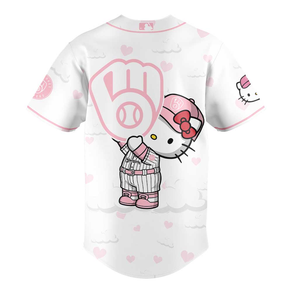 Limited Edition Milwaukee Brewers x Hello Kitty Night Plus Jersey