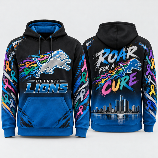 Detroit Lions 2026 Crucial Catch Spectrum Roar Pullover Hoodie