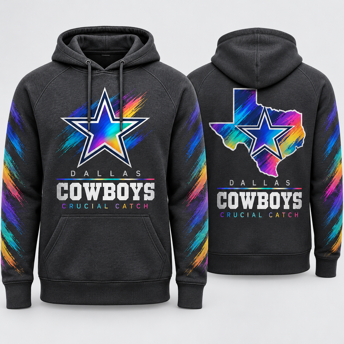 Dallas Cowboys 2026 Crucial Catch Lone Star Spectrum Pullover Hoodie