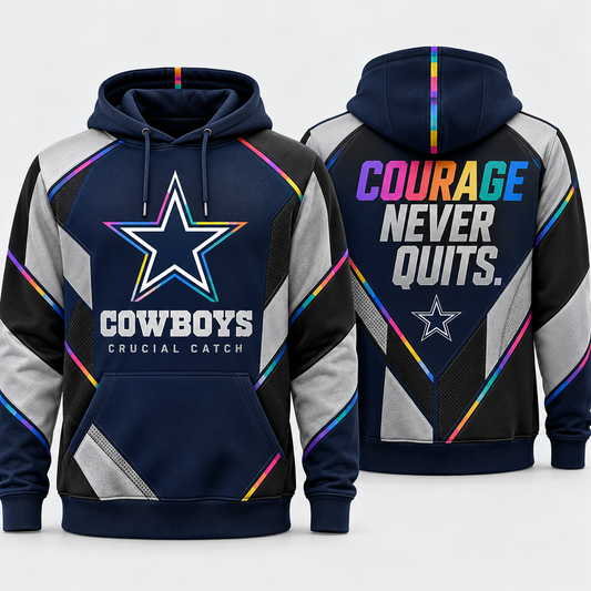 Dallas Cowboys 2026 Crucial Catch Color Block Courage Pullover Hoodie