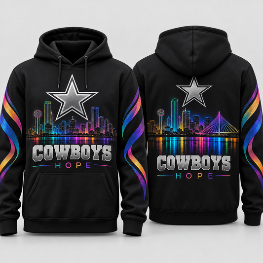 Dallas Cowboys 2026 Crucial Catch Dallas Skyline Hope Pullover Hoodie
