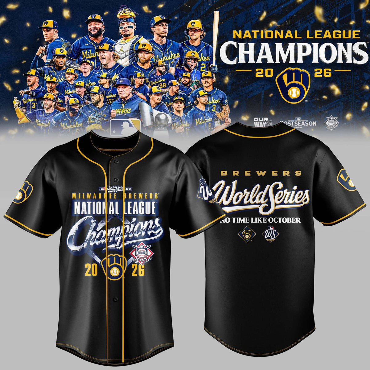 __M.Brewers 2026 National League Champions Locker Room Limited Jersey v2 NN