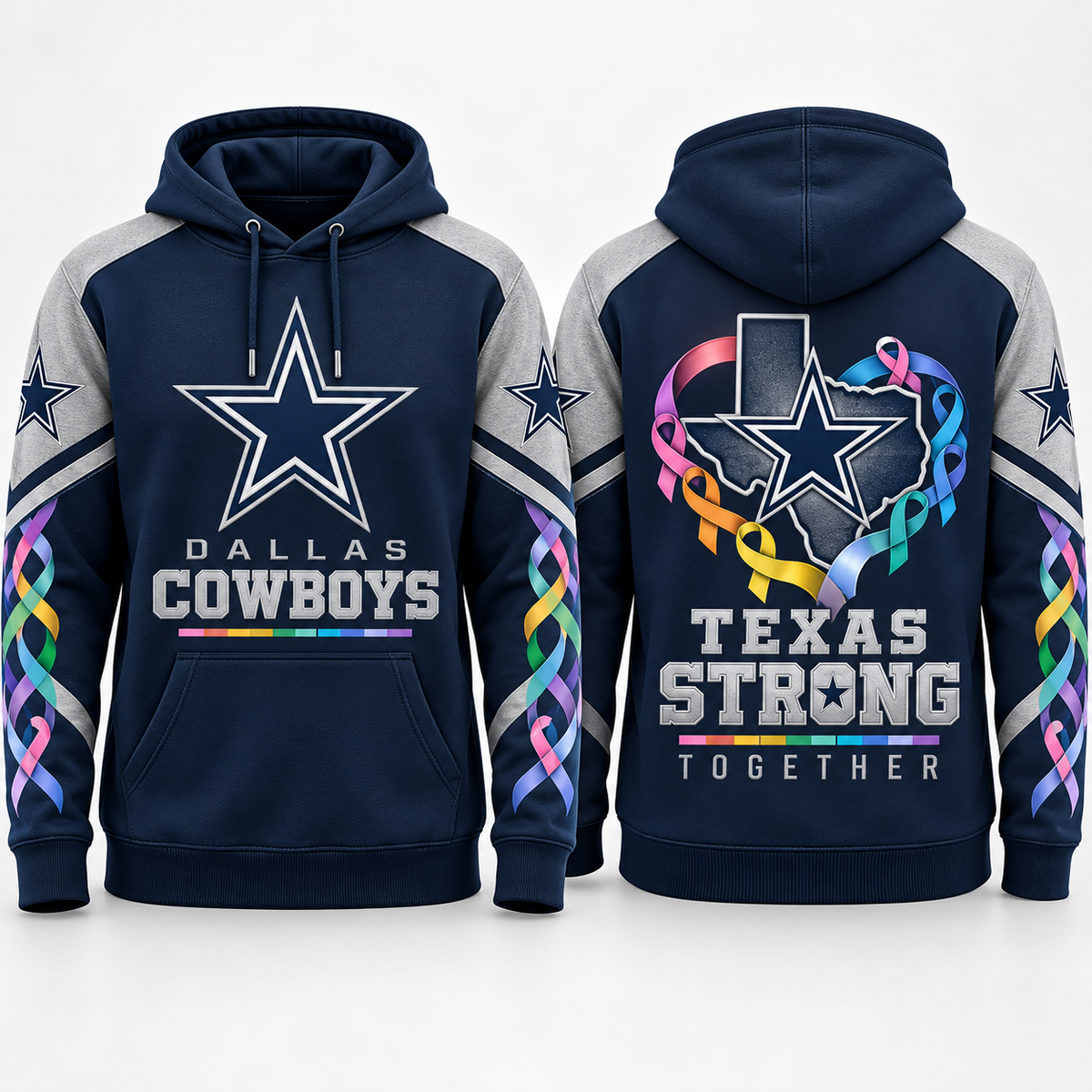 Dallas Cowboys 2026 Crucial Catch Texas Strong Together Pullover Hoodie