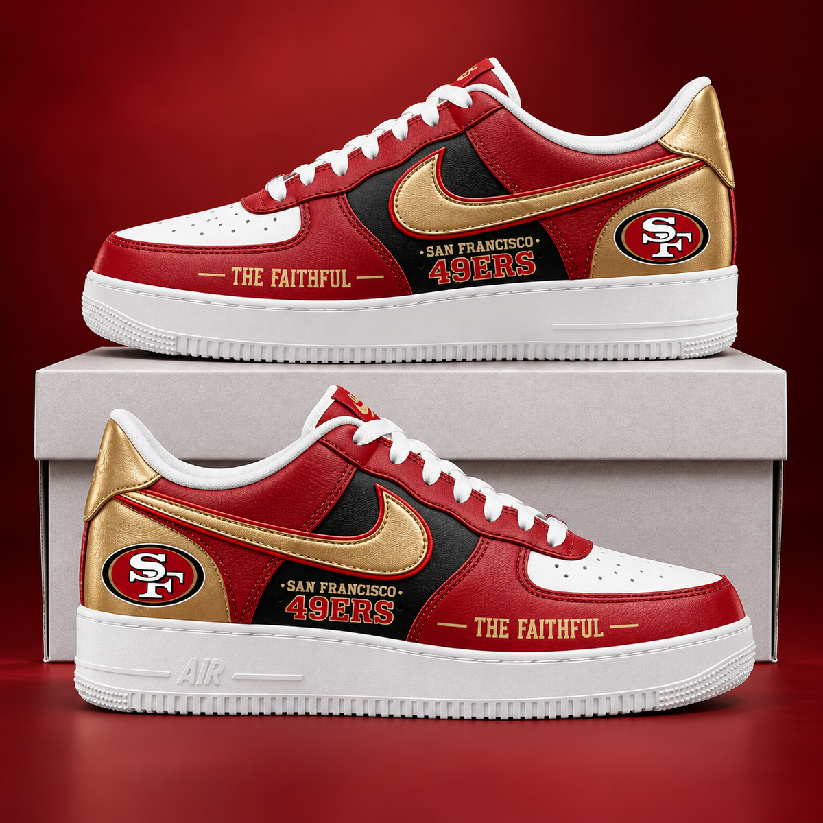San Francisco 49ers 2026 Limited Edition Air Force One Sneakers