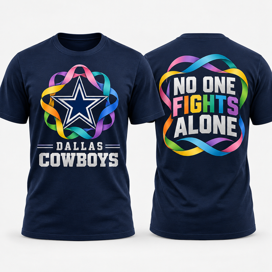 Dallas Cowboys 2026 Crucial Catch No One Fights Alone T-Shirt
