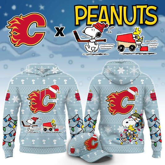 ...Calgary Flames x Peanuts 2026 Christmas Limited Edition Hoodie NN