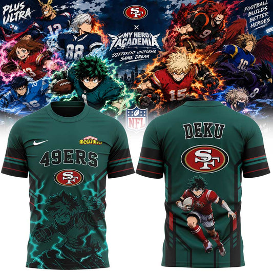 .                              San Francisco 49ers x My Hero Academia Deku Shirt