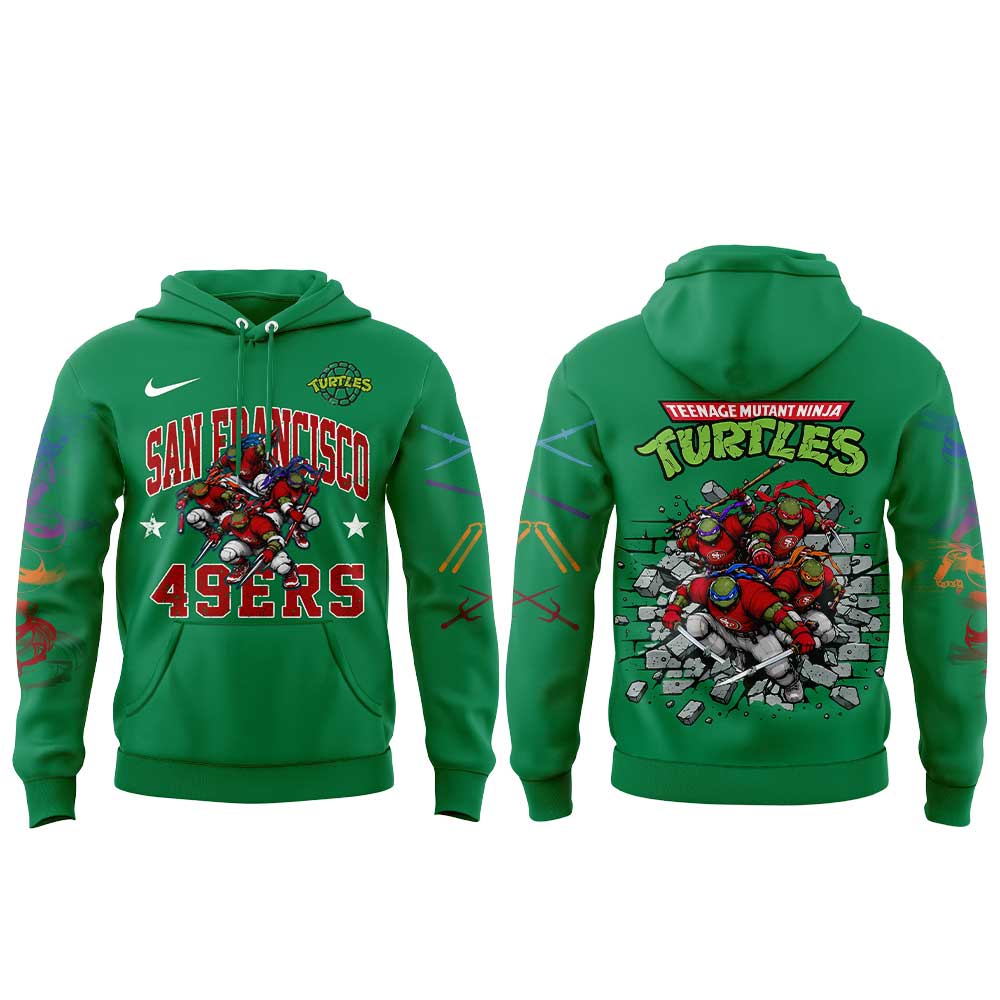 .                            San Francisco 49ers x TMNT Limited Edition Fanmade Hoodie V2