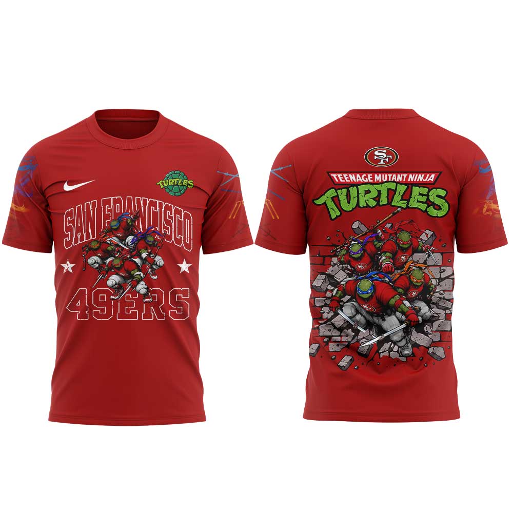 .                            San Francisco 49ers x TMNT Limited Edition Fanmade Shirt