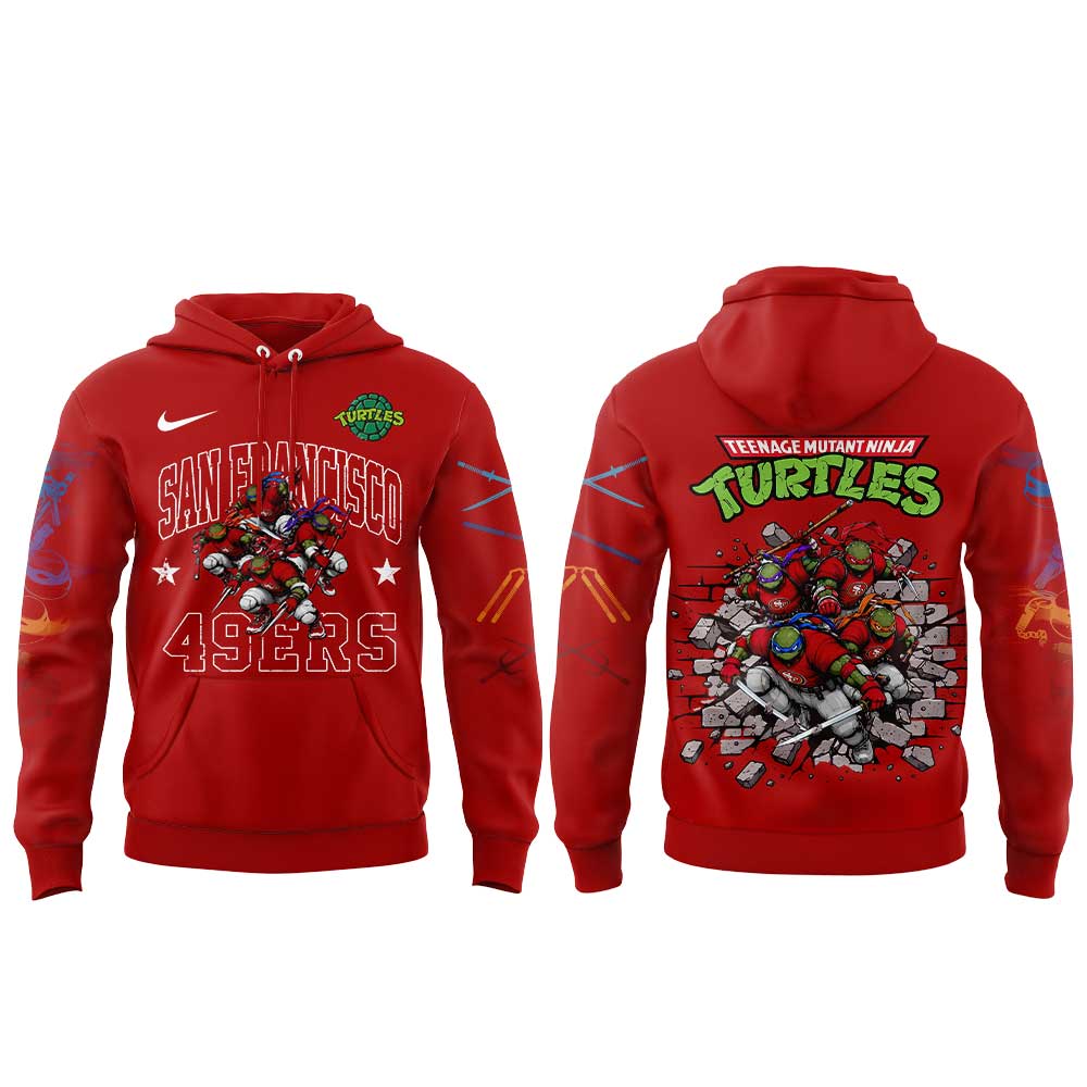 .                            San Francisco 49ers x TMNT Limited Edition Fanmade Hoodie