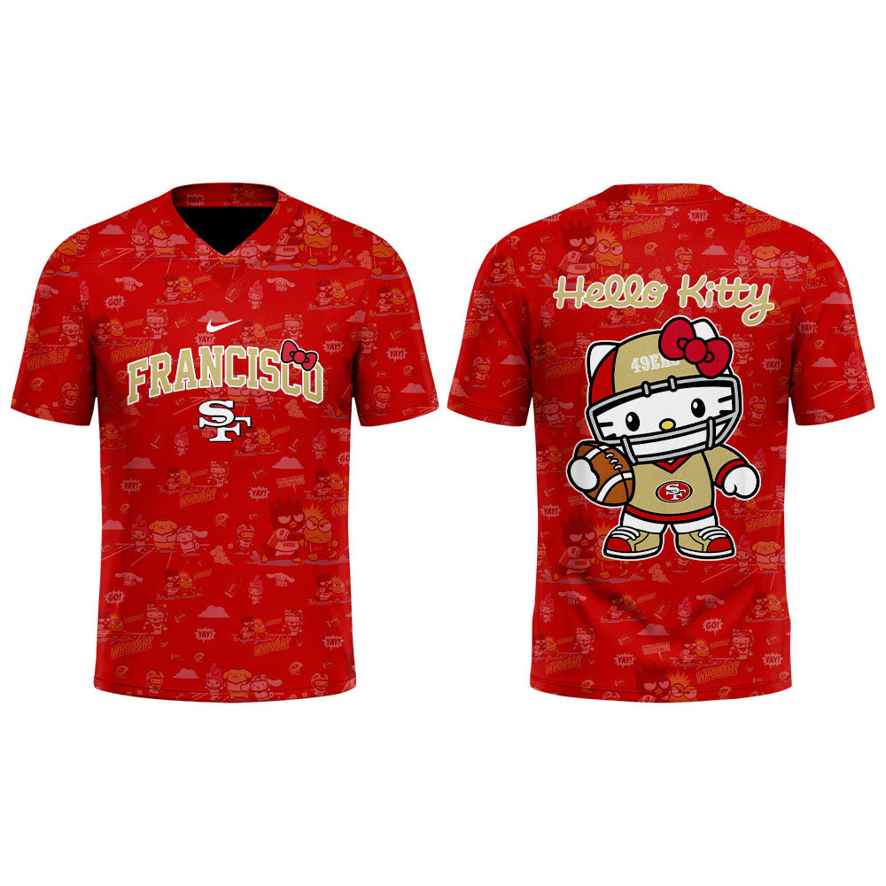 .               San Francisco 49ers Hello Kitty 2026 Football Jersey