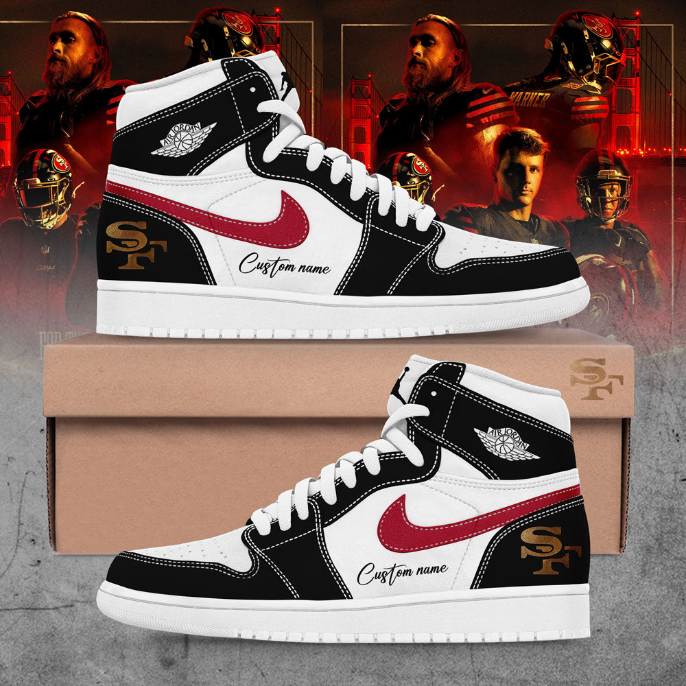 .Limited Edition San Francisco 49ers New Rivalries Faithful Uniform 2025 Custom Name For Fans Shoes Hight