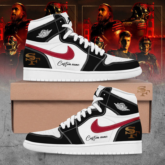.Limited Edition San Francisco 49ers New Rivalries Faithful Uniform 2025 Custom Name For Fans Shoes Hight