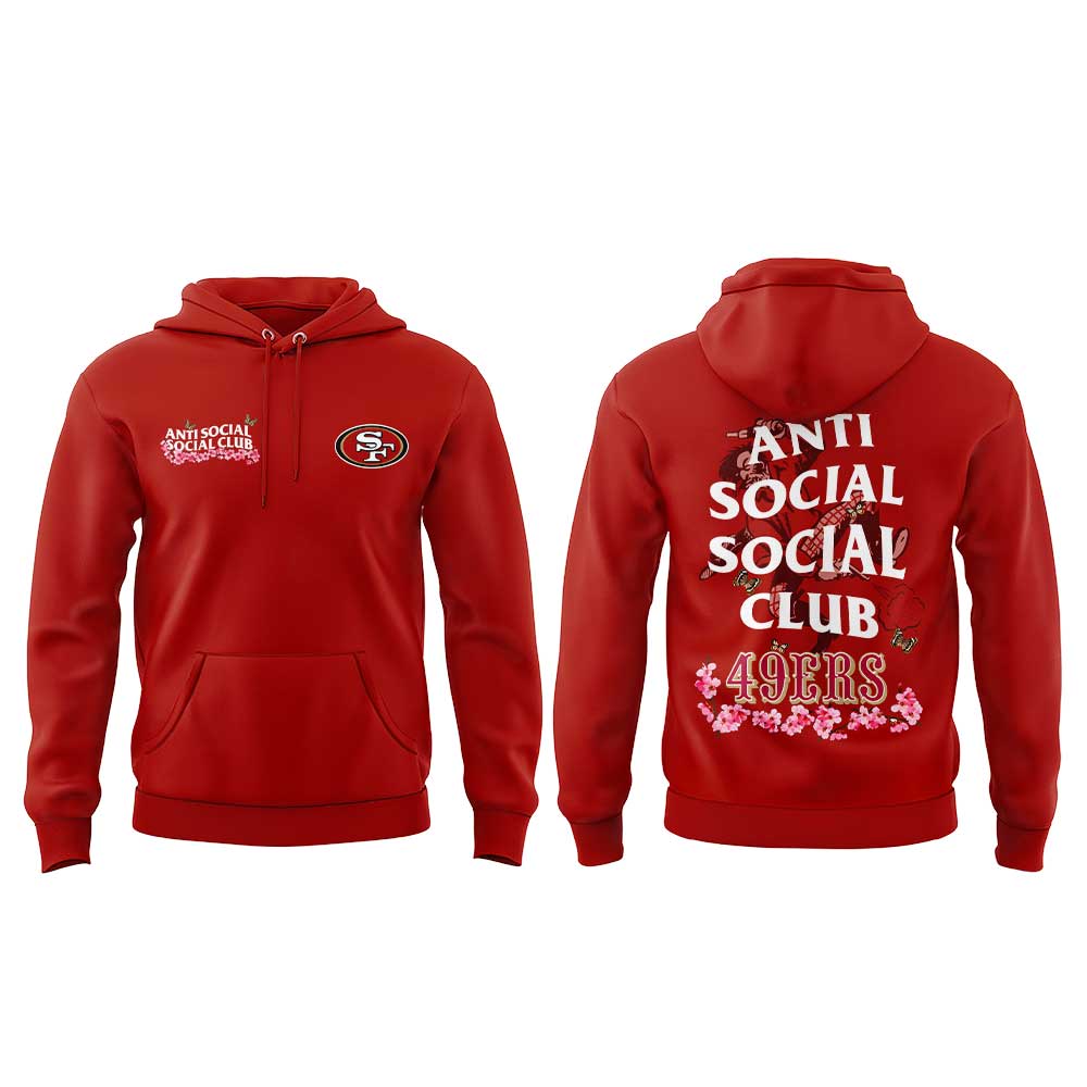 .                  San Francisco 49ers Anti Social Social Club x NFL Hoodie