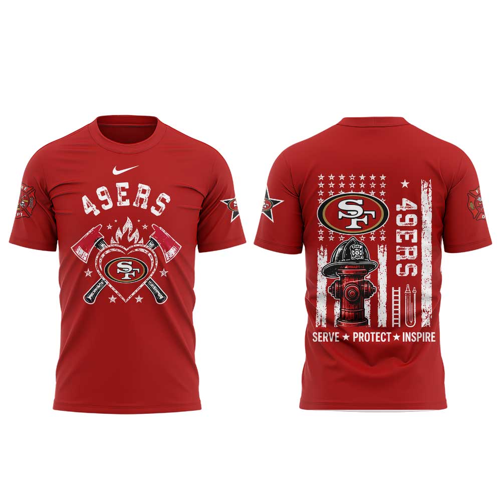 .                       San Francisco 49ers Firefighter Appreciation 2026 Shirt
