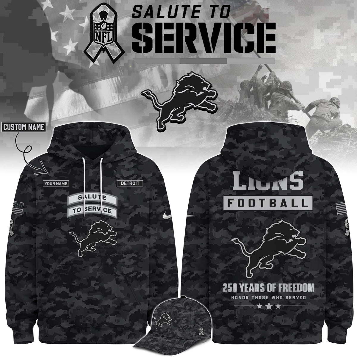DET Veterans Day Limited Edition Hoodie  Limited Edition + Selling Out Fast