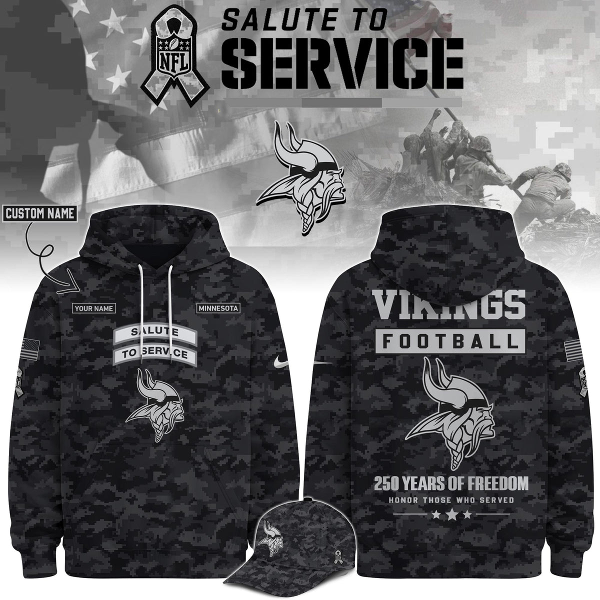 MIN Veterans Day Limited Edition Hoodie  Limited Edition + Selling Out Fast V2