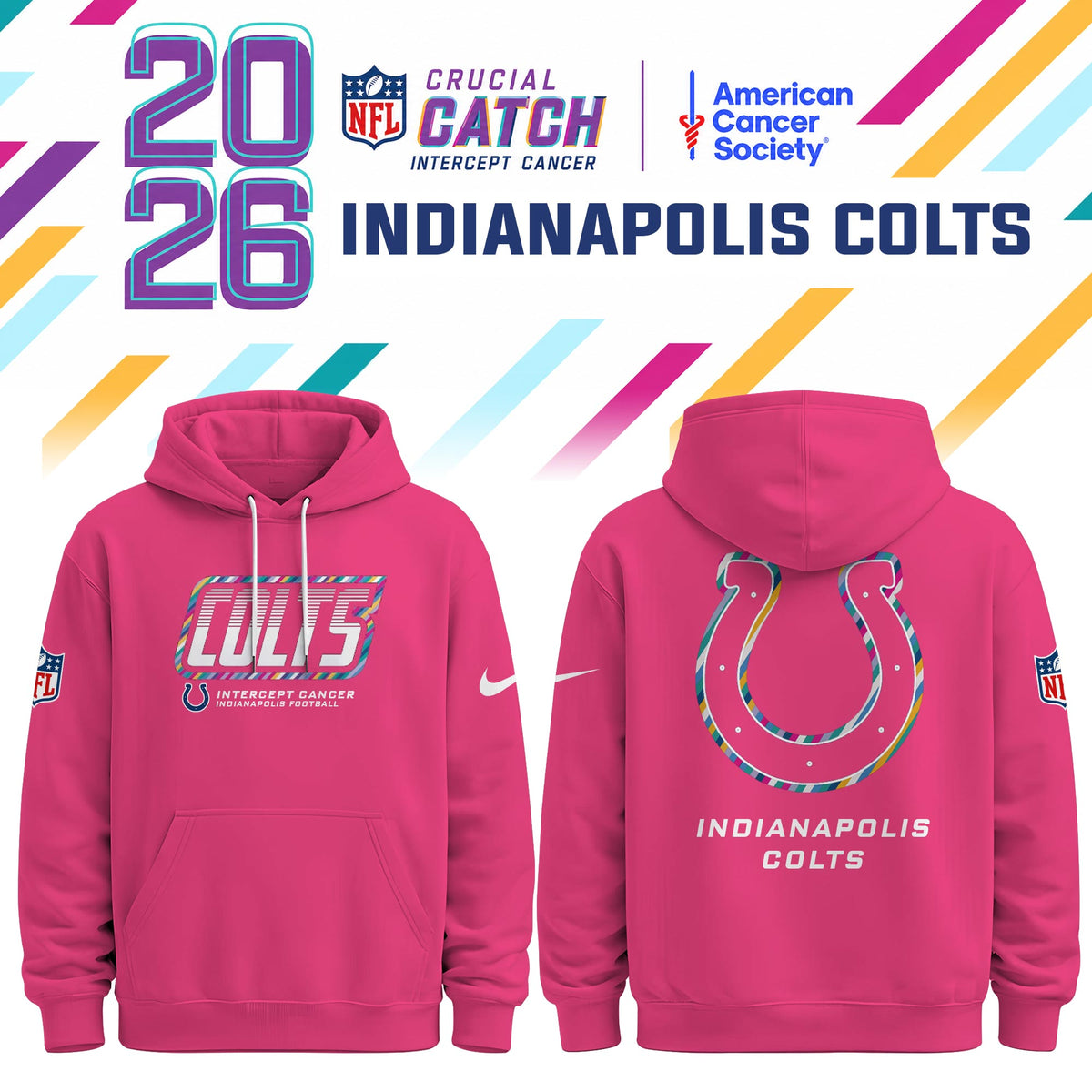 Indianapolis Colts Special Pink Crucial Catch 2026 Limited Edition Hoodie