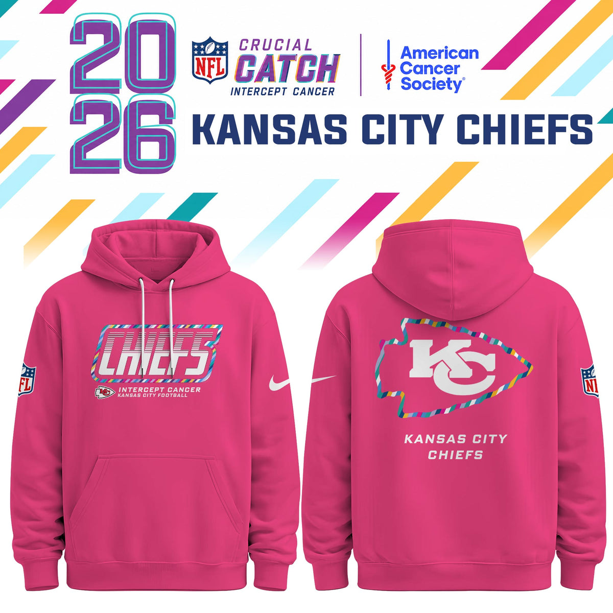 Kansas City Chiefs Special Pink Crucial Catch 2026 Limited Edition Hoodie
