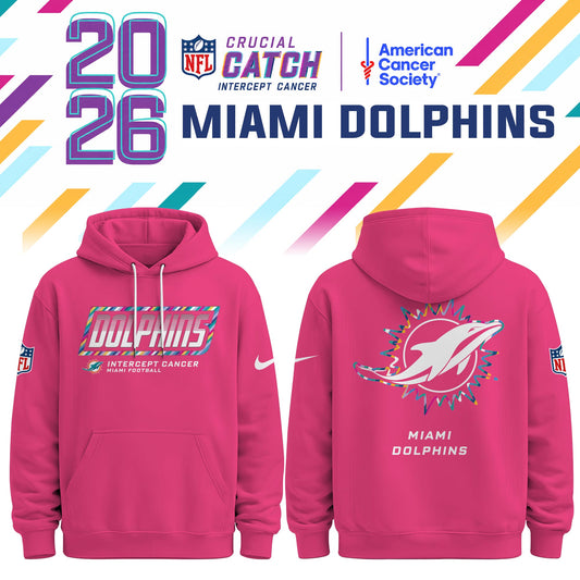 Miami Dolphins Special Pink Crucial Catch 2026 Limited Edition Hoodie