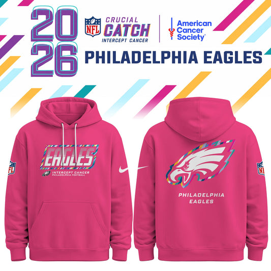 Philadelphia Eagles Special Pink Crucial Catch 2026 Limited Edition Hoodie