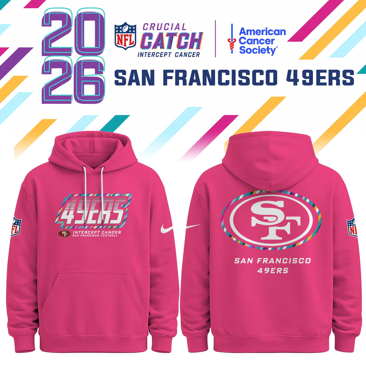 San Francisco 49ers Special Pink Crucial Catch 2026 Limited Edition Hoodie