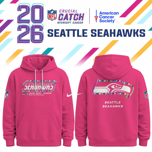 Seattle Seahawks Special Pink Crucial Catch 2026 Limited Edition Hoodie