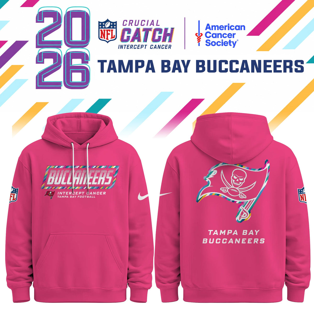 Tampa Bay Buccaneers Special Pink Crucial Catch 2026 Limited Edition Hoodie