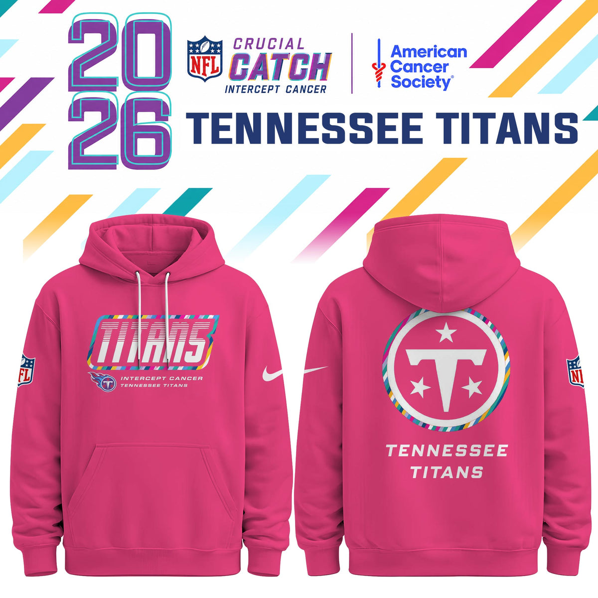 Tennessee Titans Special Pink Crucial Catch 2026 Limited Edition Hoodie
