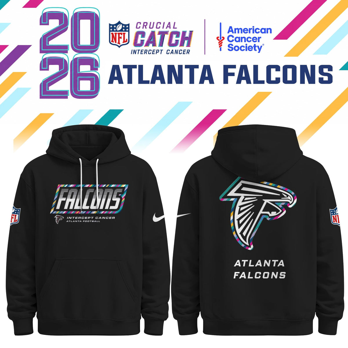 Atlanta Falcons Special Black Crucial Catch 2026 Limited Edition Hoodie