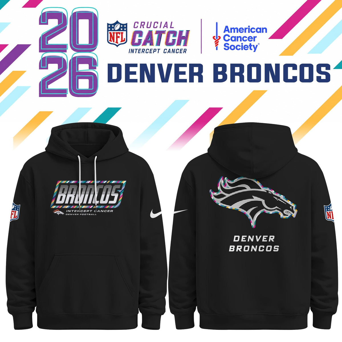 Denver Broncos Special Black Crucial Catch 2026 Limited Edition Hoodie