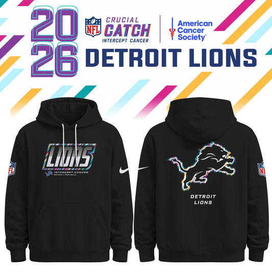 Detroit Lions Special Black Crucial Catch 2026 Limited Edition Hoodie