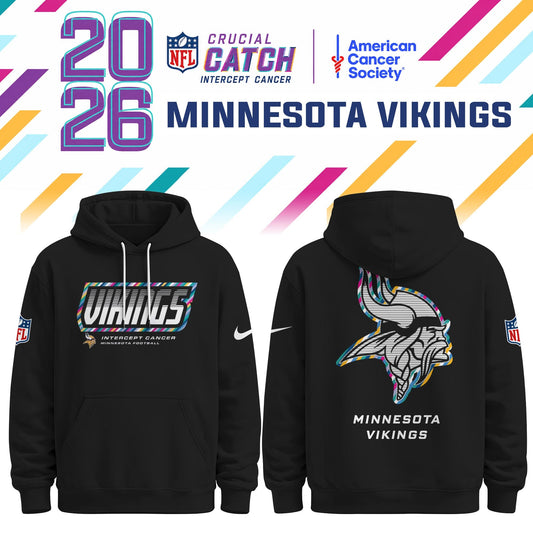 Minnesota Vikings Special Black Crucial Catch 2026 Limited Edition Hoodie