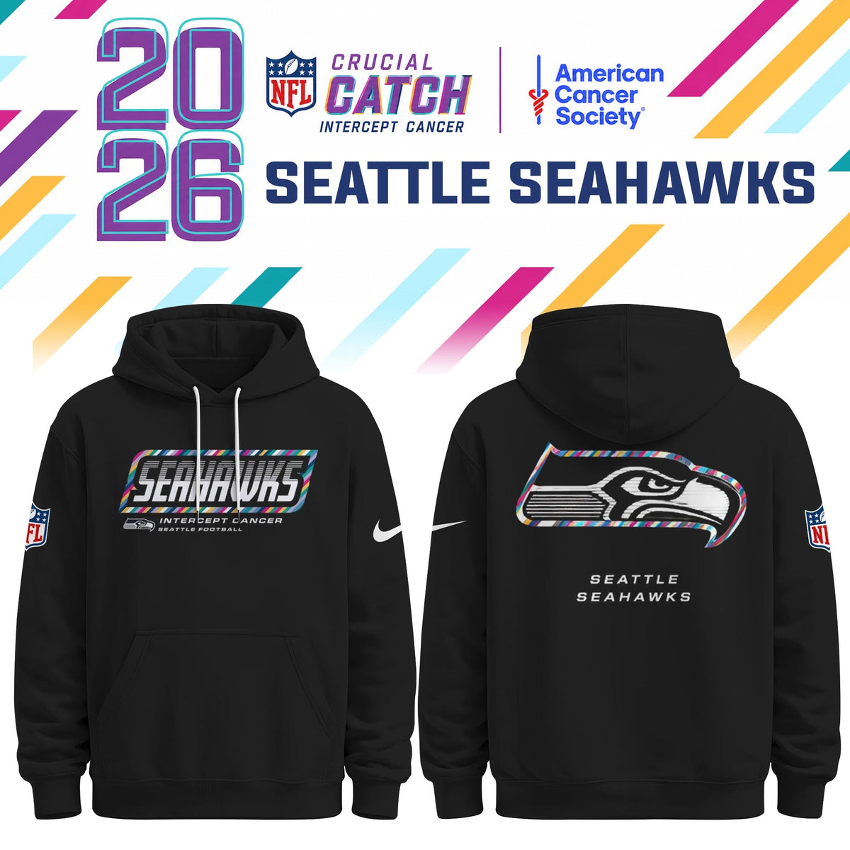 Seattle Seahawks Special Black Crucial Catch 2026 Limited Edition Hoodie