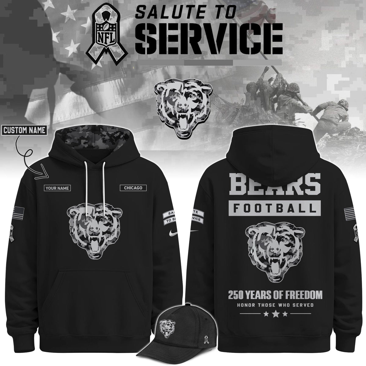 CHI Veterans Day Limited Edition Hoodie  Limited Edition + Selling Out Fast