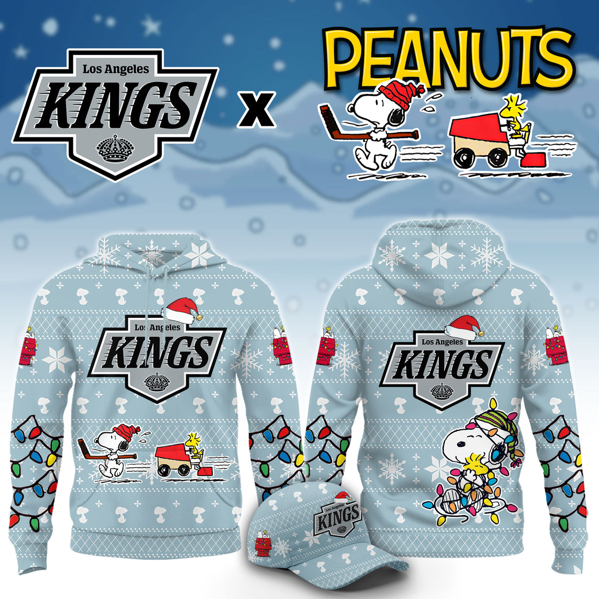 ..LA.Kings x Peanuts 2026 Christmas Limited Edition Hoodie NN