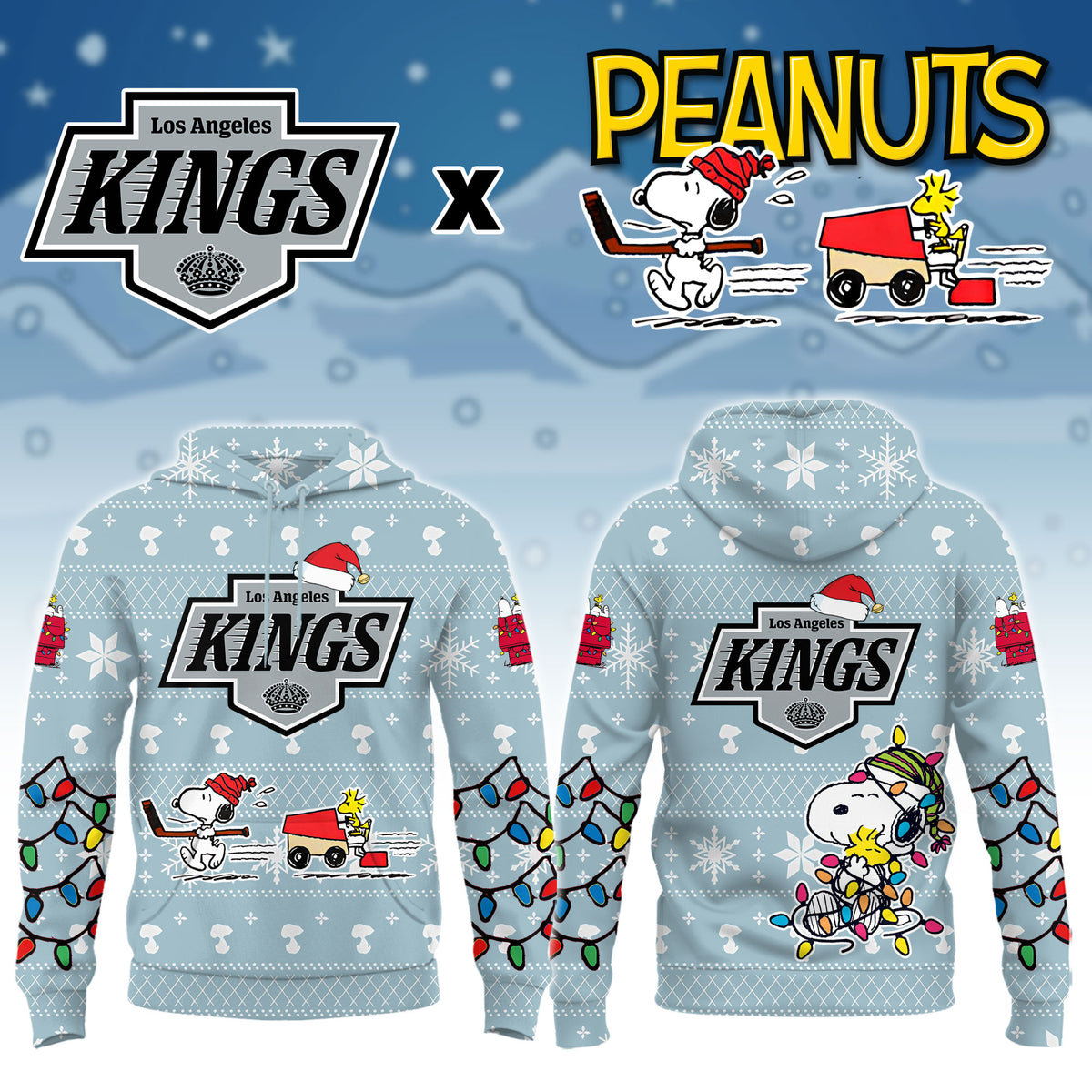 ..LA.Kings x Peanuts 2026 Christmas Limited Edition Hoodie NN