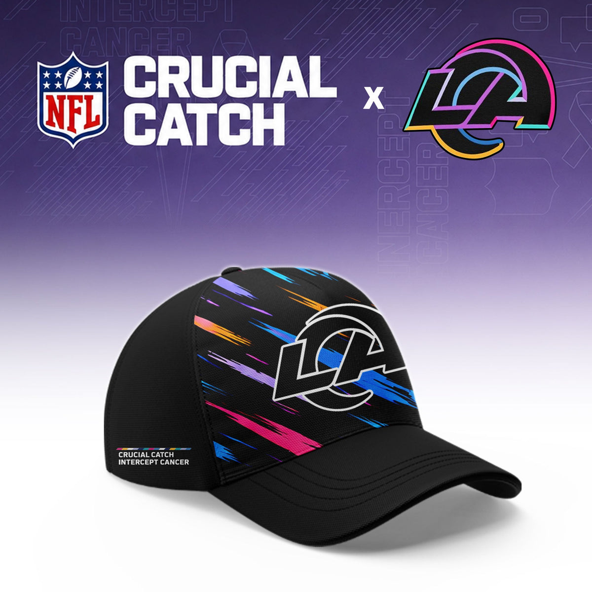Los Angeles Rams Football 2026 Crucial Catch Limited Pink Hoodie, No one fights alone!